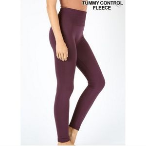 Fleece lined tummy control leggings